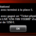 Partouche Poker Tour, ticket à 1250€ in the pocket!